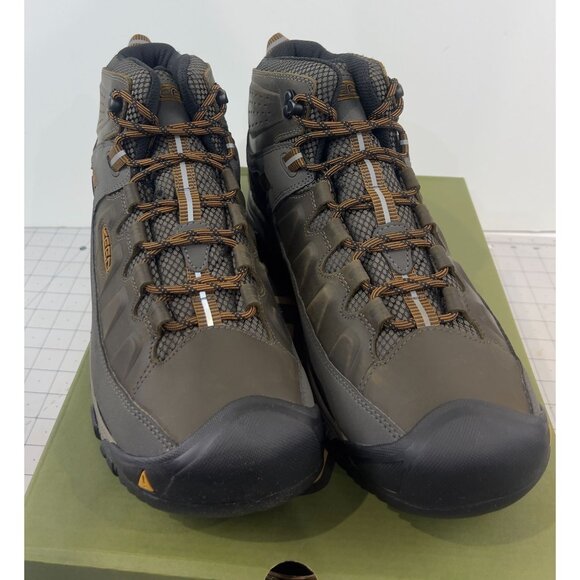 Keen Men's Targhee III Waterproof Mid Hiking Boots Sz. 12 Black Olive/Golden Bro - Picture 4 of 8